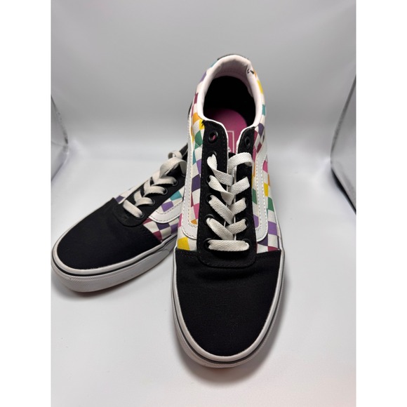 Vans Shoes - Vans Ward Rainbow Checkerboard Black White Low Top Sneakers Women 8.5 500714